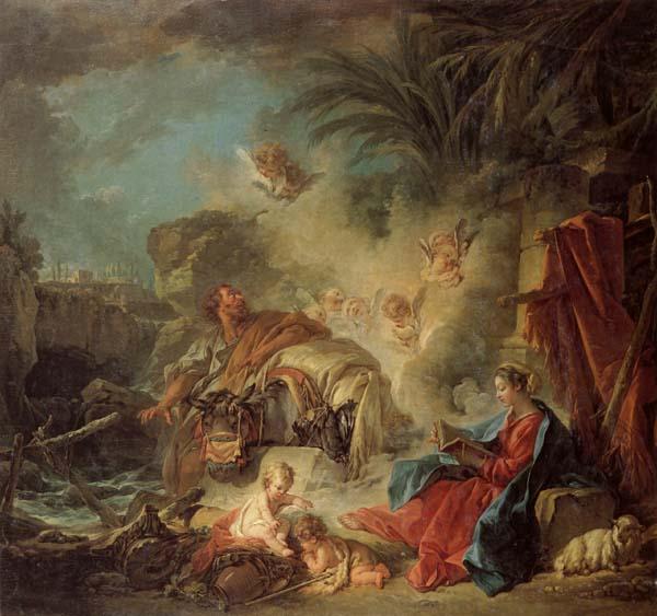 Francois Boucher Rest on the Flight into Egypt